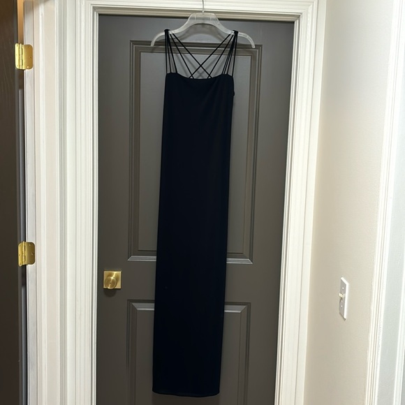 Shelli Segal Laundry black criss cross strap dress 6 - Picture 1 of 8